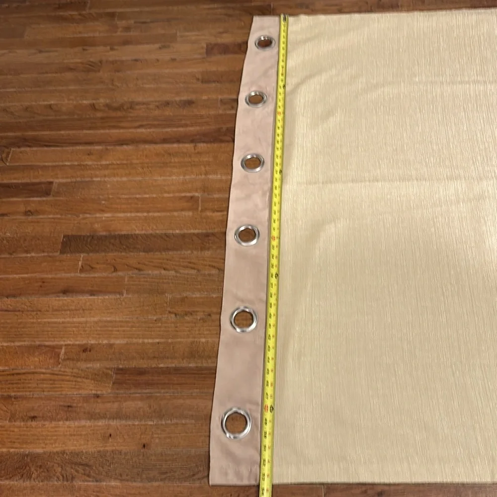 4 Crème color long curtains, big eyelets for curtain rod🤎🤎🤎